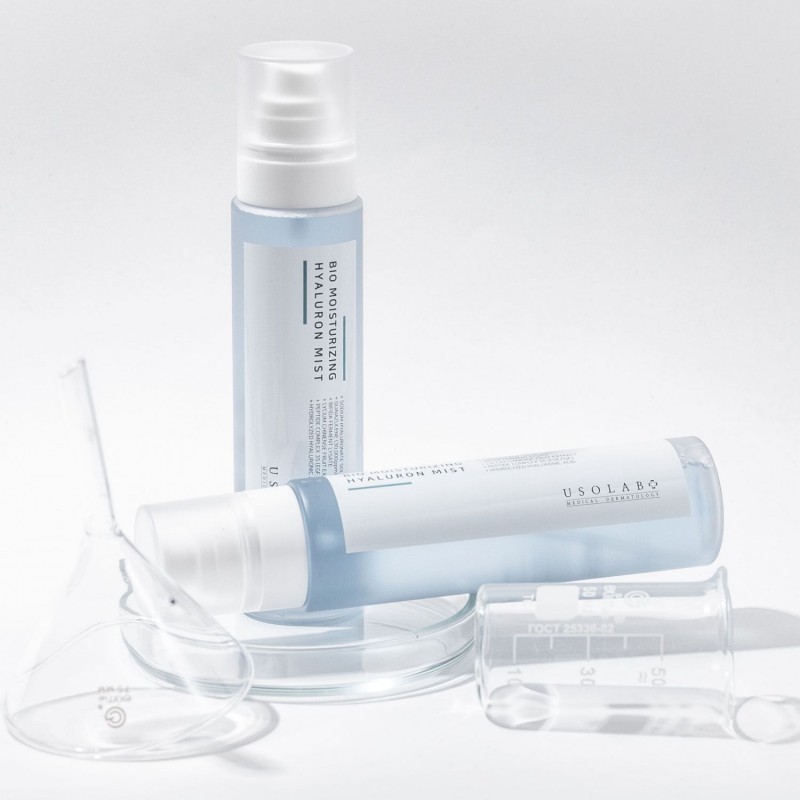 Зволожуючий, заспокійливий та омолоджуючий тонер-спрей USOLAB Bio Moisturizing Hyaluron Mist, 150 мл