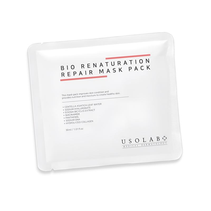 Восстанавливающая, успокаивающая и омолаживающая маска Usolab Bio Renaturation Repair Mask Pack, 10 шт