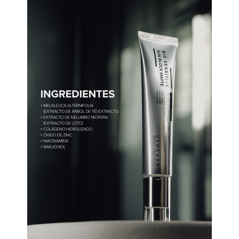 Омолоджуючий сонцезахисний крем Usolab Bio Sensitive Sun Block Matte SPF 50+/PA++++