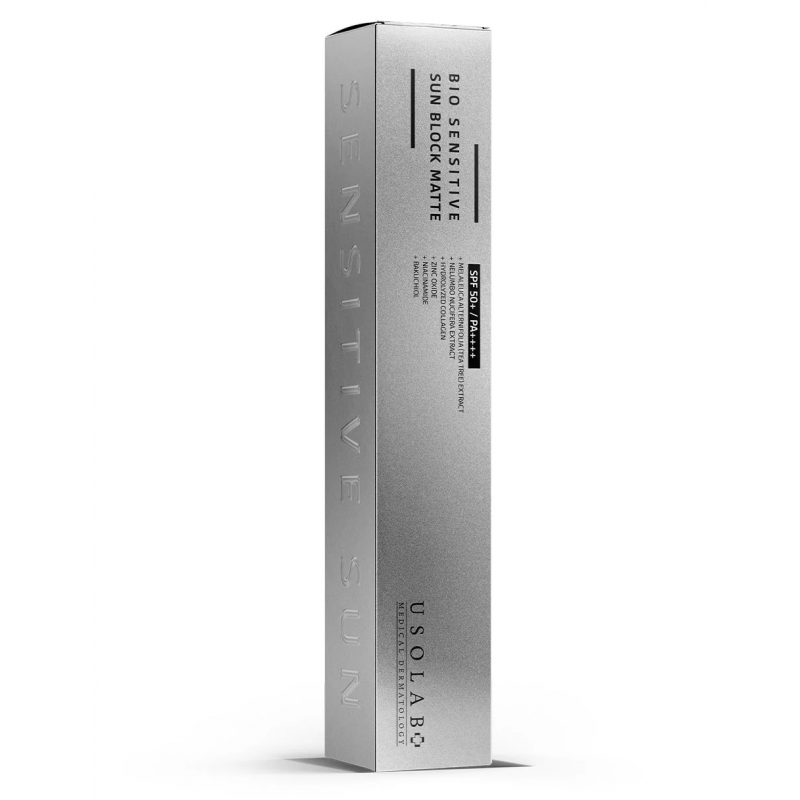 Омолоджуючий сонцезахисний крем Usolab Bio Sensitive Sun Block Matte SPF 50+/PA++++