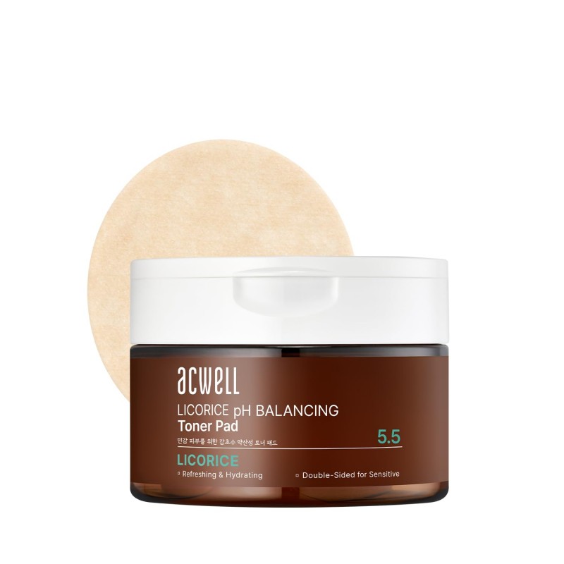 Тонер – педи ACWELL Licorice pH Balancing Toner Pad 