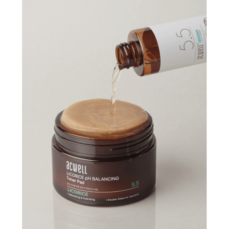 Тонер – педи ACWELL Licorice pH Balancing Toner Pad 