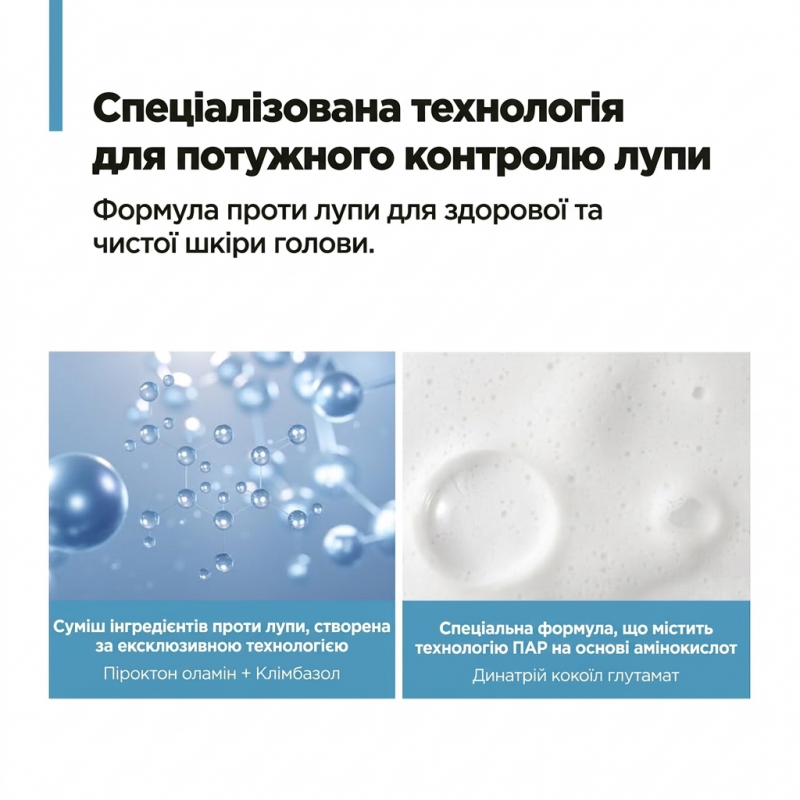 Інтенсивний шампунь проти лупи AMOS Professional Pure Smart Shampoo Deep Action