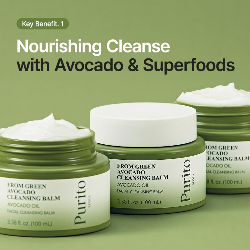 Очищуючий бальзам з авокадо для зняття макіяжу Purito SEOUL From Green Avocado Cleansing Balm, 100 мл