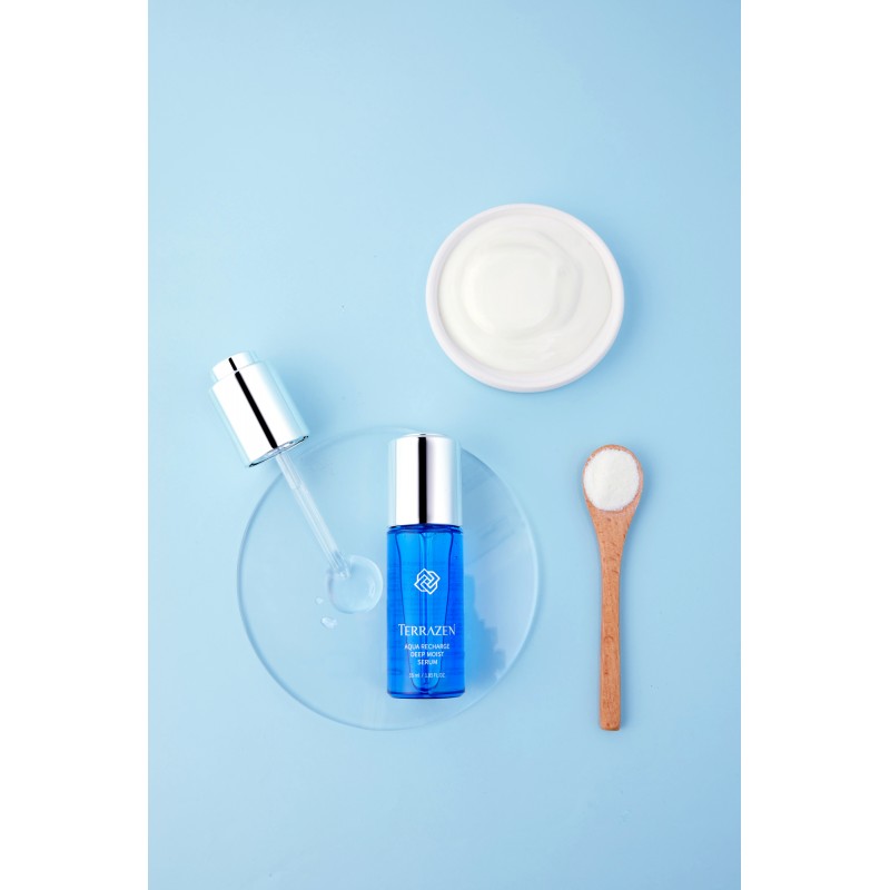 TERRAZEN Aqua Recharge Deep Moist Serum глибоко зволожуюча сироватка з гіалуроновим комплексом, 55 мл