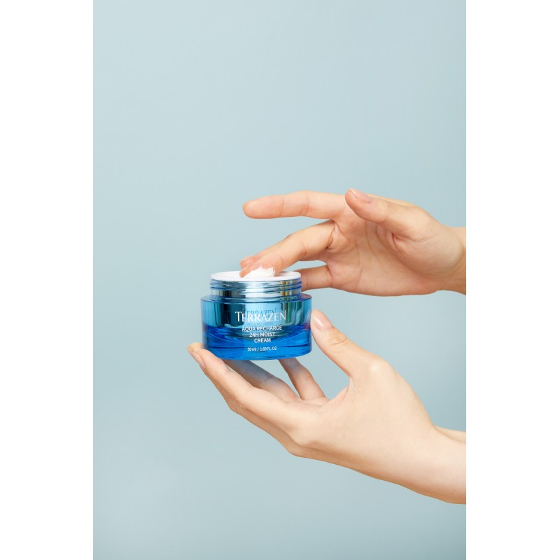 TERRAZEN Aqua Recharge 24H Moist Cream увлажняющий крем с 24-часовым эффектом гидратации, 50 мл