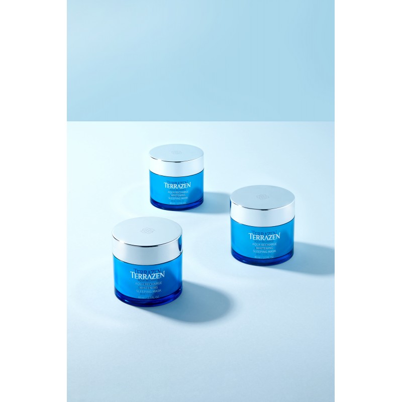 TERRAZEN Aqua Recharge Whitening Sleeping Mask нічна маска зі зволожуючим та освітлюючим ефектом, 80 мл