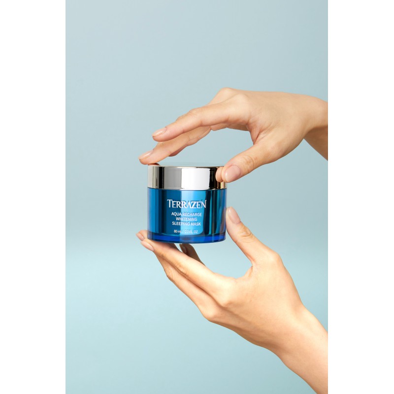 TERRAZEN Aqua Recharge Whitening Sleeping Mask нічна маска зі зволожуючим та освітлюючим ефектом, 80 мл