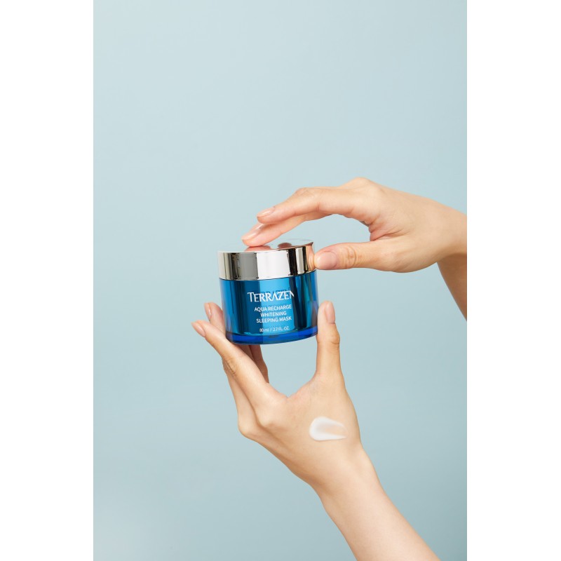 TERRAZEN Aqua Recharge Whitening Sleeping Mask нічна маска зі зволожуючим та освітлюючим ефектом, 80 мл
