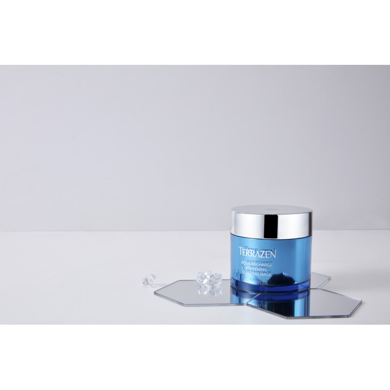 TERRAZEN Aqua Recharge Whitening Sleeping Mask нічна маска зі зволожуючим та освітлюючим ефектом, 80 мл