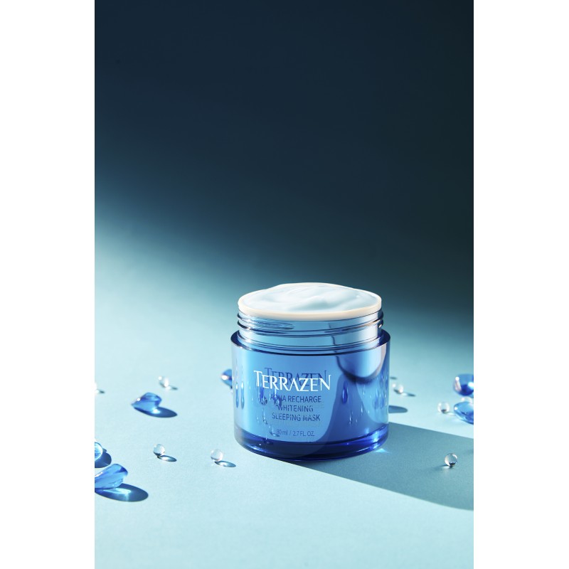 TERRAZEN Aqua Recharge Whitening Sleeping Mask нічна маска зі зволожуючим та освітлюючим ефектом, 80 мл
