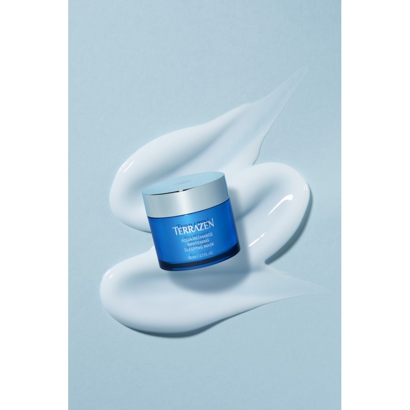 TERRAZEN Aqua Recharge Whitening Sleeping Mask нічна маска зі зволожуючим та освітлюючим ефектом, 80 мл