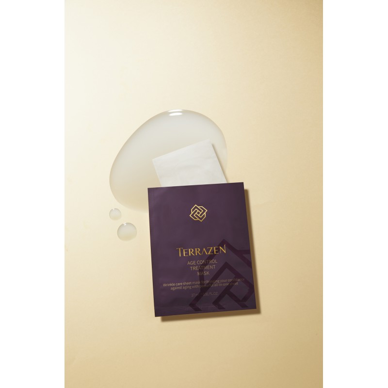 TERRAZEN Age Control Treatment Mask омолоджуюча тканинна маска з ектоїном та морськими екстрактами, 10 шт