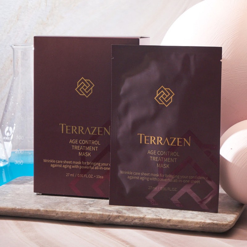 TERRAZEN Age Control Treatment Mask омолоджуюча тканинна маска з ектоїном та морськими екстрактами, 10 шт
