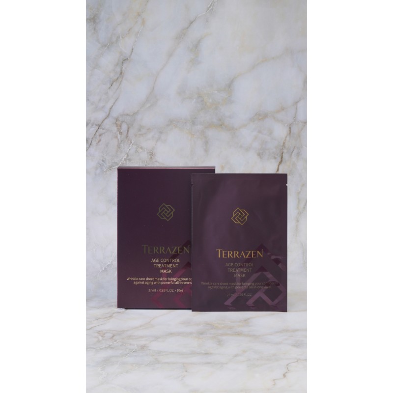 TERRAZEN Age Control Treatment Mask омолоджуюча тканинна маска з ектоїном та морськими екстрактами, 10 шт