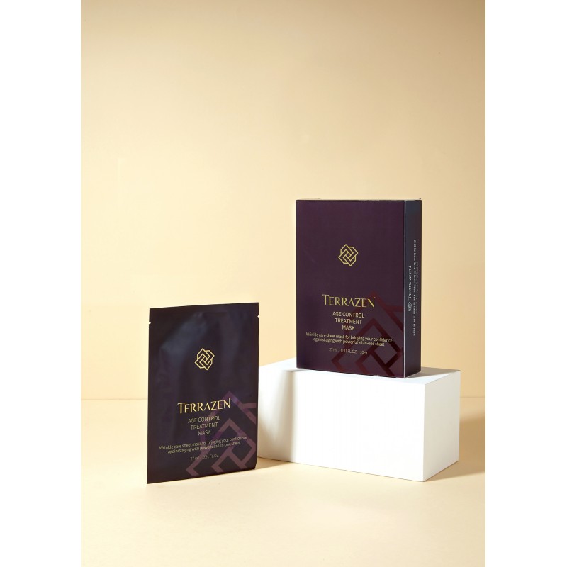 TERRAZEN Age Control Treatment Mask омолоджуюча тканинна маска з ектоїном та морськими екстрактами, 10 шт