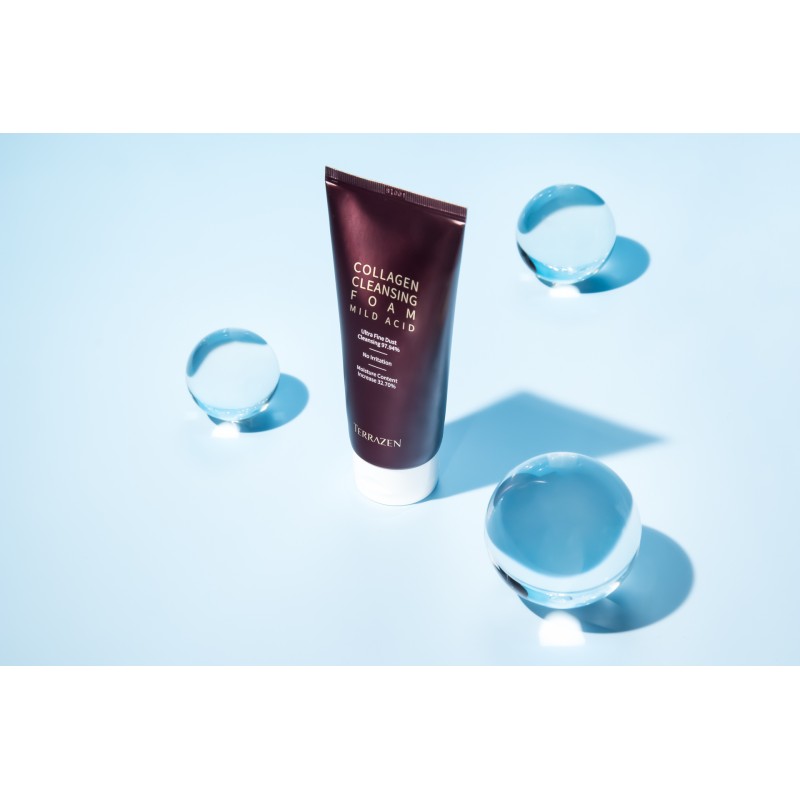 TERRAZEN Collagen Cleansing Foam Mild Acid мягкая очищающая пенка с коллагеном и центеллой, 140 мл