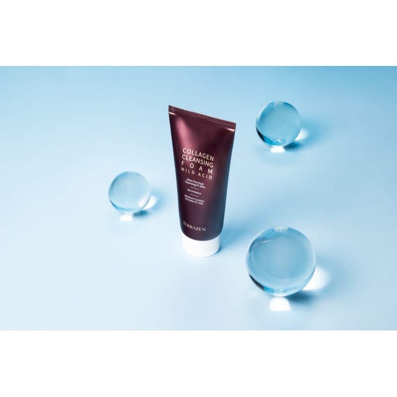 TERRAZEN Collagen Cleansing Foam Mild Acid мягкая очищающая пенка с коллагеном и центеллой, 140 мл