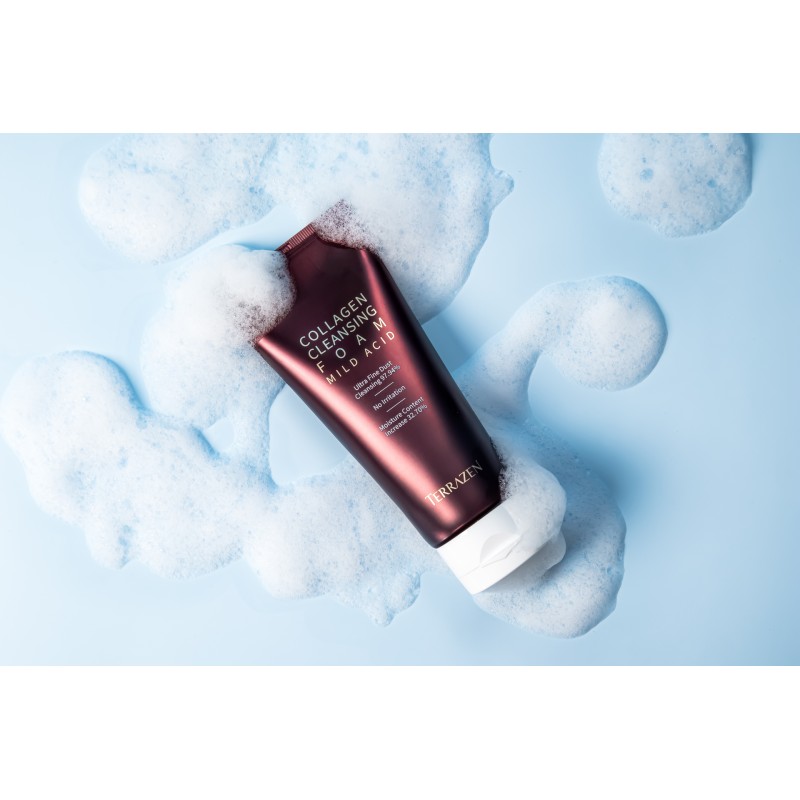 TERRAZEN Collagen Cleansing Foam Mild Acid мягкая очищающая пенка с коллагеном и центеллой, 140 мл