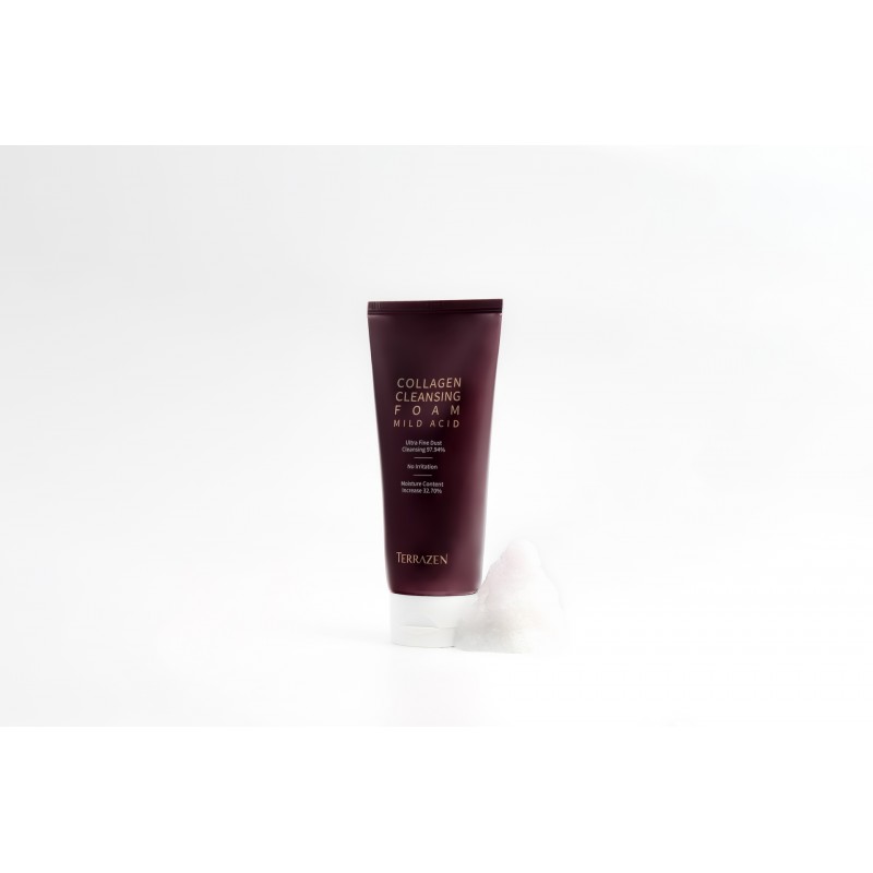 TERRAZEN Collagen Cleansing Foam Mild Acid мягкая очищающая пенка с коллагеном и центеллой, 140 мл