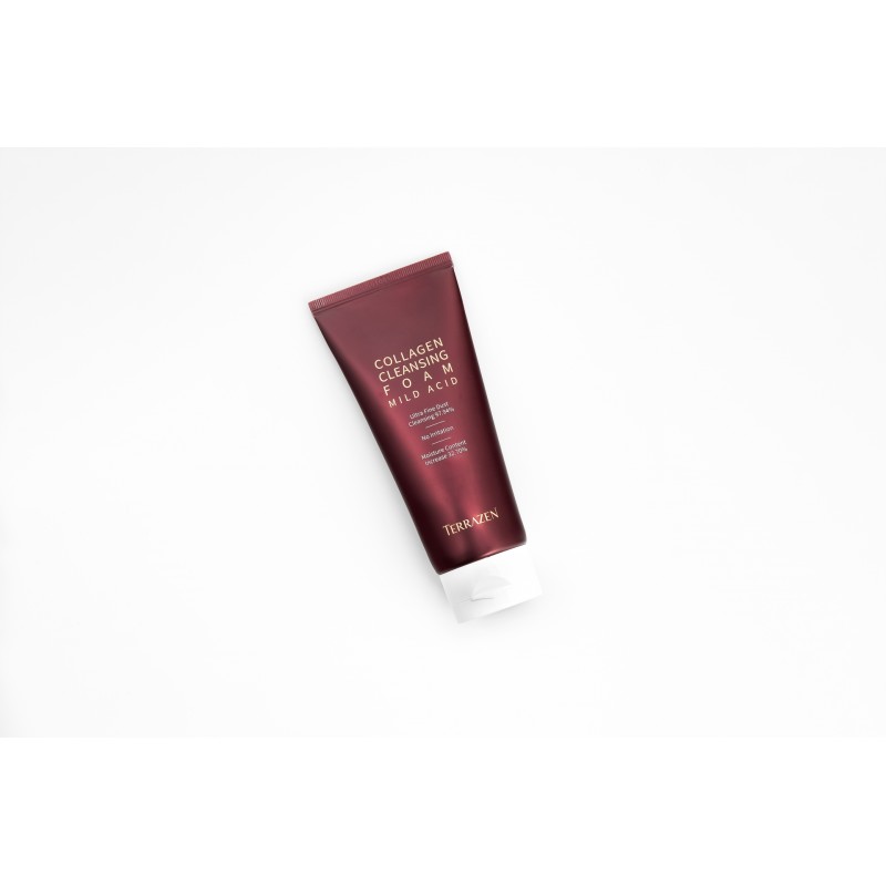 TERRAZEN Collagen Cleansing Foam Mild Acid мягкая очищающая пенка с коллагеном и центеллой, 140 мл