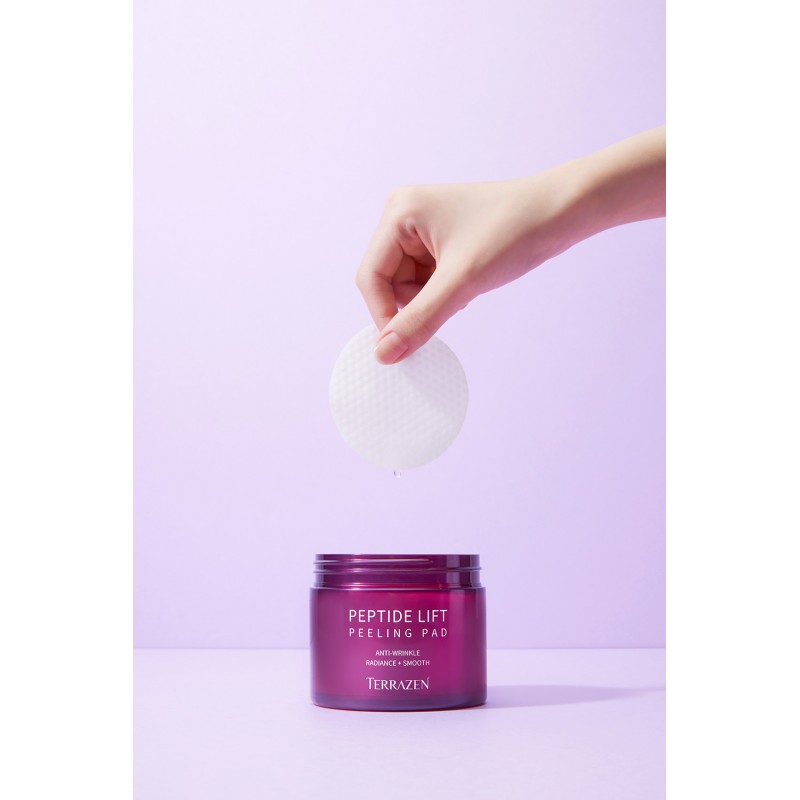 TERRAZEN Peptide Lift Peeling Pad пилинг-пады с пептидным комплексом и кислотами AHA+BHA+PHA, 60 шт