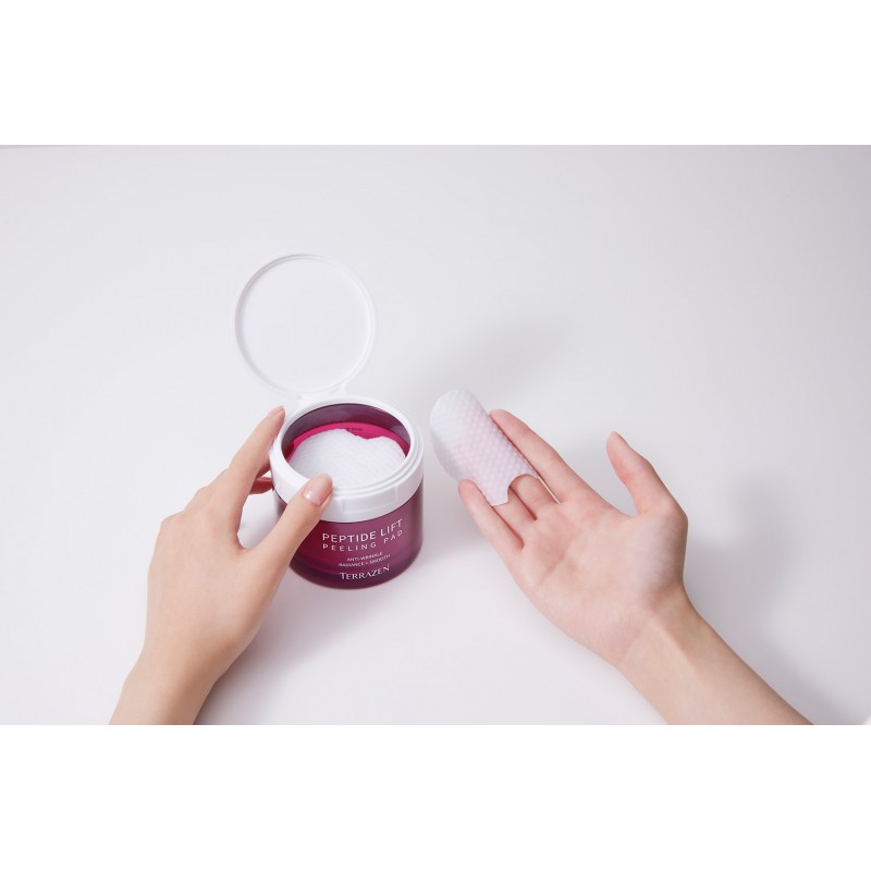 TERRAZEN Peptide Lift Peeling Pad пилинг-пады с пептидным комплексом и кислотами AHA+BHA+PHA, 60 шт