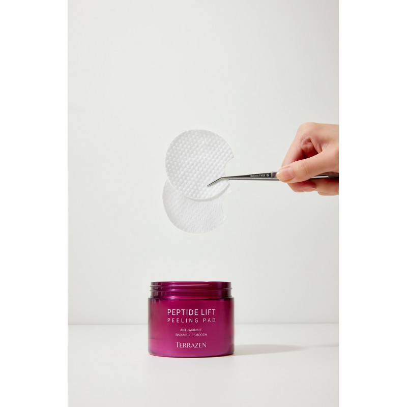 TERRAZEN Peptide Lift Peeling Pad пилинг-пады с пептидным комплексом и кислотами AHA+BHA+PHA, 60 шт