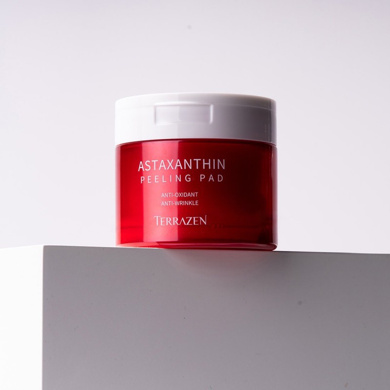 TERRAZEN Astaxanthin Peeling Pad пилинг-диски с астаксантином бакухиолом и кислотами, 60 шт