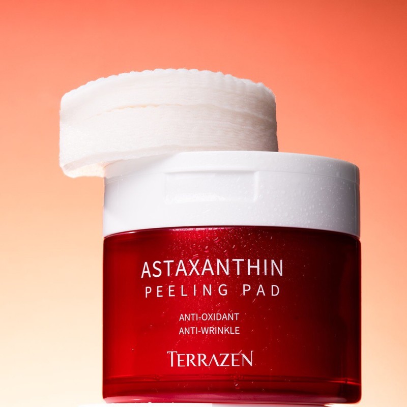 TERRAZEN Astaxanthin Peeling Pad пилинг-диски с астаксантином бакухиолом и кислотами, 60 шт