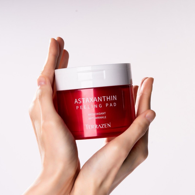 TERRAZEN Astaxanthin Peeling Pad пилинг-диски с астаксантином бакухиолом и кислотами, 60 шт