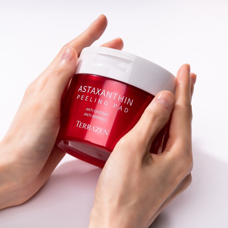 TERRAZEN Astaxanthin Peeling Pad пилинг-диски с астаксантином бакухиолом и кислотами, 60 шт