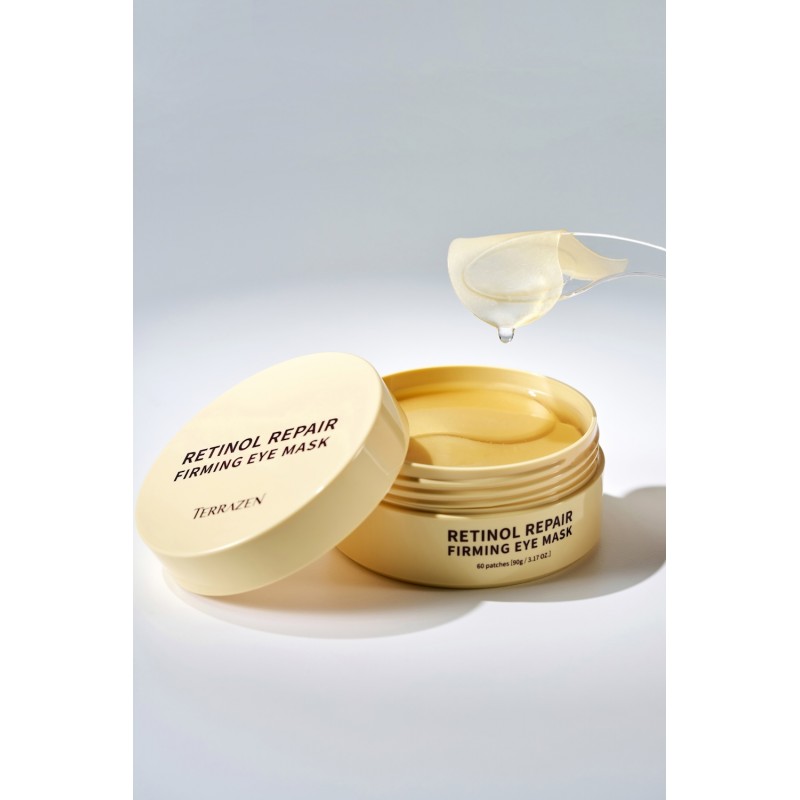 TERRAZEN Retinol Repair Firming Eye Mask патчи для глаз с ретинолом золотом и пептидами, 60 шт