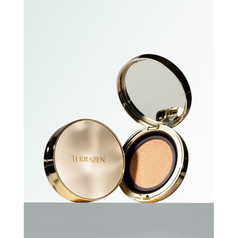 TERRAZEN Perfect Finish Cushion №21 Bright Beige невагомий тональний кушон із запасним блоком, 15 г × 2 шт