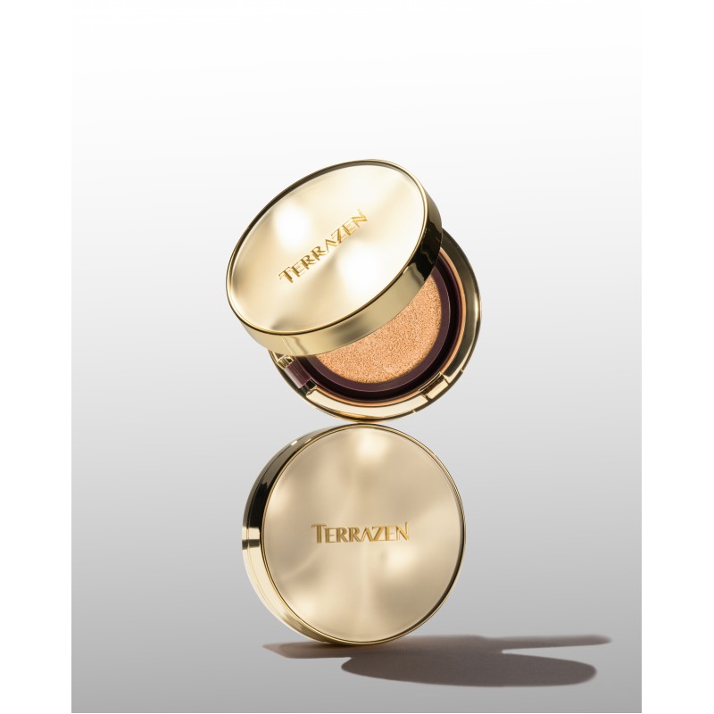 TERRAZEN Perfect Finish Cushion №21 Bright Beige невагомий тональний кушон із запасним блоком, 15 г × 2 шт