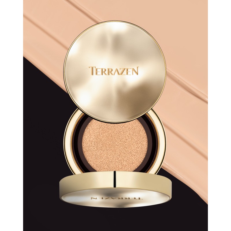 TERRAZEN Perfect Finish Cushion №23 Natural Beige невагомий тональний кушон із запасним блоком, 15 г × 2 шт