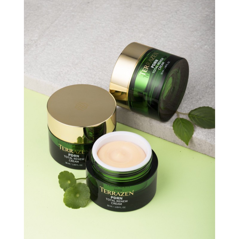 TERRAZEN PDRN Total Renew Cream восстанавливающий крем с полинуклеотидами и защитой от фотостарения, 50 мл