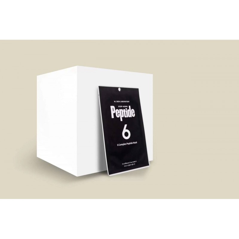 Тканинна антивікова маска W.SKIN LABORATORY Stop-Aging 6 Complex Peptide Mask
