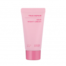 Нічний незмивний крем мініатюра AMOS Professional True Repair Hair Night Cream, 30 мл