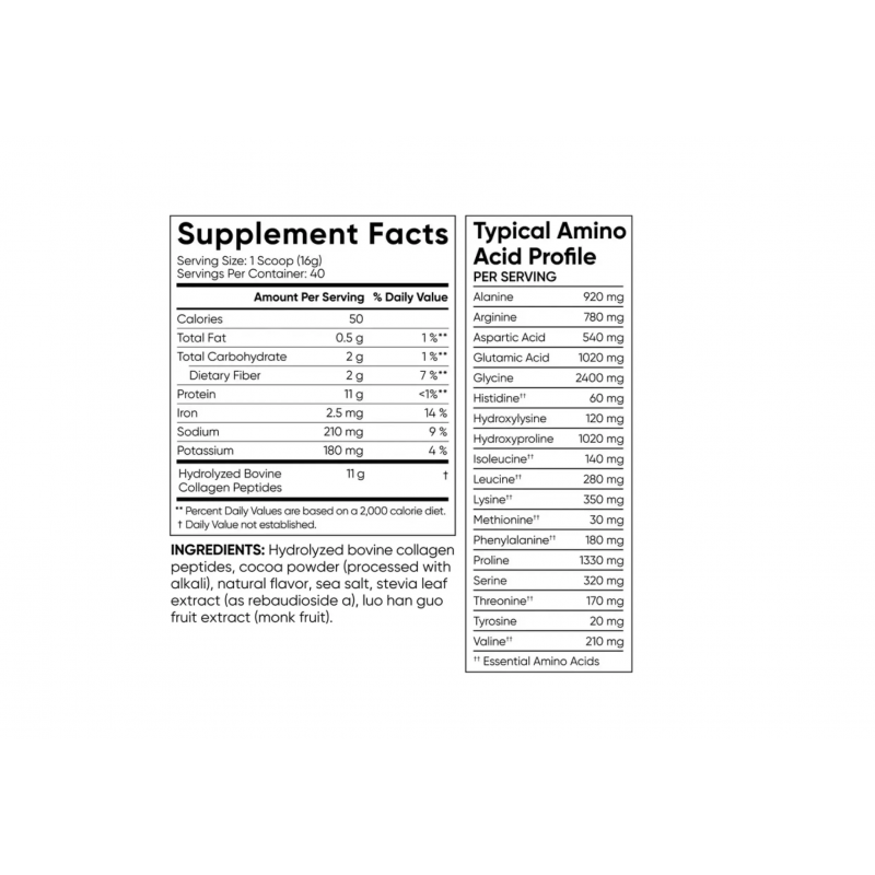 Коллаген Sports Research Collagen Peptides Dark Chocolate со вкусом темного шоколада, 640 г