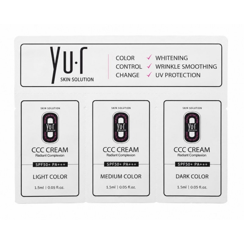 Набір тестерів CCC Cream YU.R Skin Solution (Light / Medium / Dark), 1.5 мл
