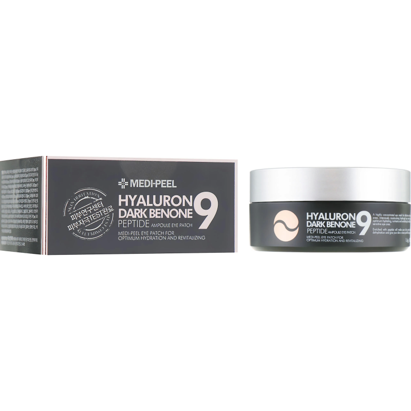 MEDI PEEL Hyaluron Dark Benone Peptide 9 Ampoule Eye Patch мультифункциональные патчи увлажняют и осветляют кожу вокруг глаз, 60 шт