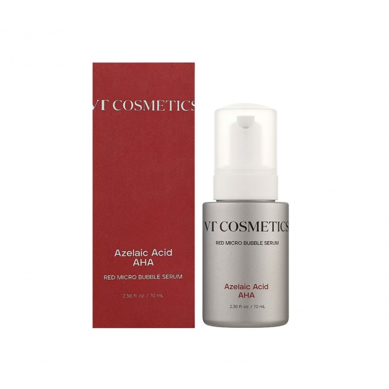 Мікропінна сироватка VT COSMETICS AZ AHA Red Micro Bubble Serum з азелаїновою та AHA, BHA, PHA-кислотами , 70 мл