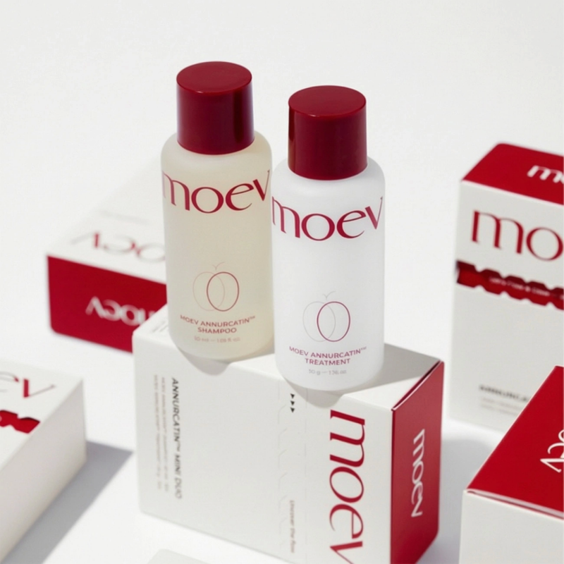 Набор мини-версий для укрепления, роста и объема тонких волос MOEV Mini Duo Shampoo, 50 мл + 50 мл