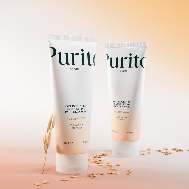 Маска-пенка для умывания с дольками овса PURITO SEOUL Oat In Gentle Exfoliating Face Cleanser, 150 мл