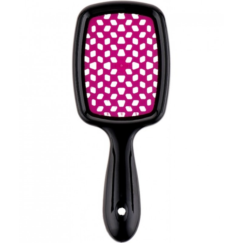 Щітка для волосся JANEKE SUPERBRUSH Standart чорна з фуксією
