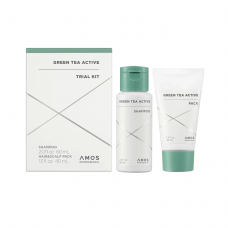 Набір мініатюр засобів проти випадіння волосся AMOS Professional Green Tea Active Trial Kit, 60 мл + 40 мл