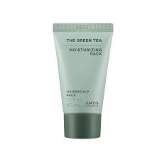 Зволожуюча маска для волосся AMOS Professional The Green Tea Moisturizing Pack, міні версія 40 мл