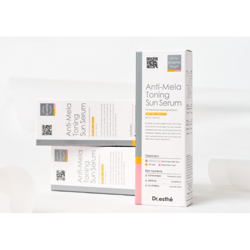 Легка сонцезахисна сироватка з тонувальним ефектом Dr.esthé Toning Anti Mela Sun Serum SPF50+ PA++++, 30 мл