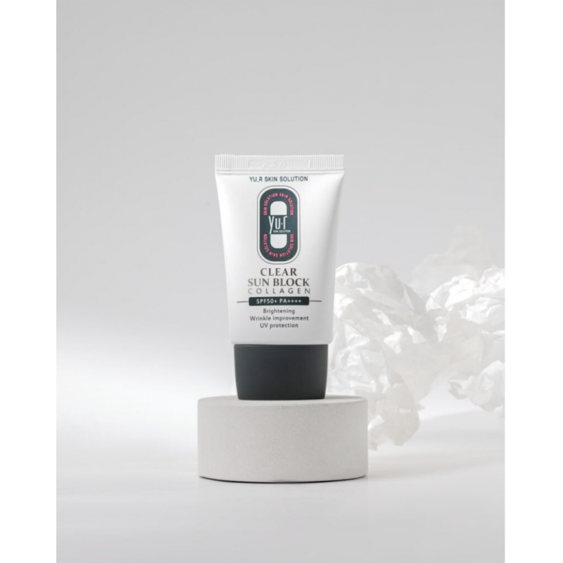 Солнцезащитный крем YU.R Clear Sun Block Collagen SPF 50+++, 30 мл